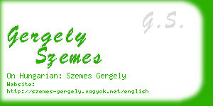 gergely szemes business card